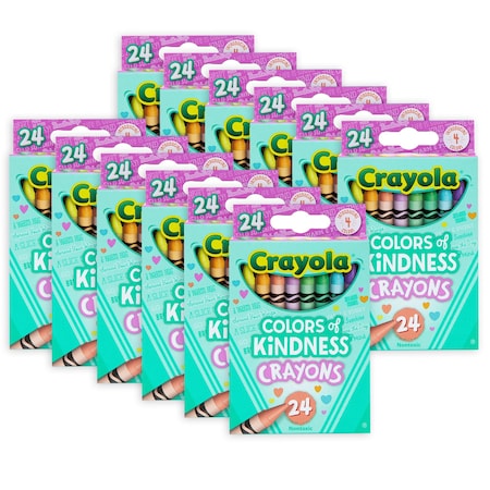 Crayola Colors of Kindness Crayons, 24 Colors Per Set, 288PK 520130